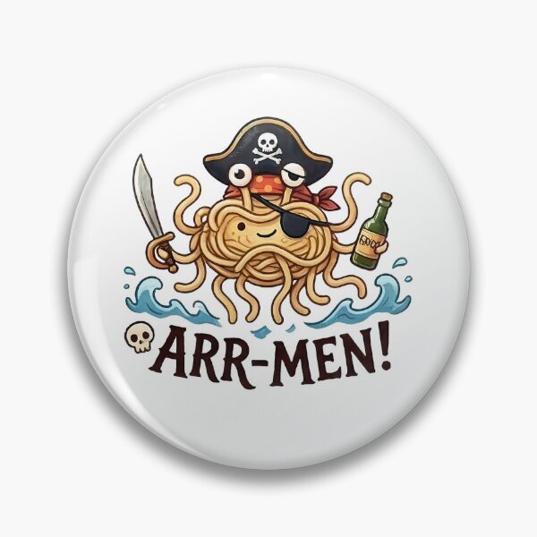 Item preview, Pastafarian Pirate Flying Spaghetti Monster Arr-Men Humor designed and sold by k3rstman1.