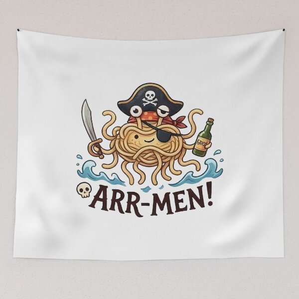 Item preview, Pastafarian Pirate Flying Spaghetti Monster Arr-Men Humor designed and sold by k3rstman1.