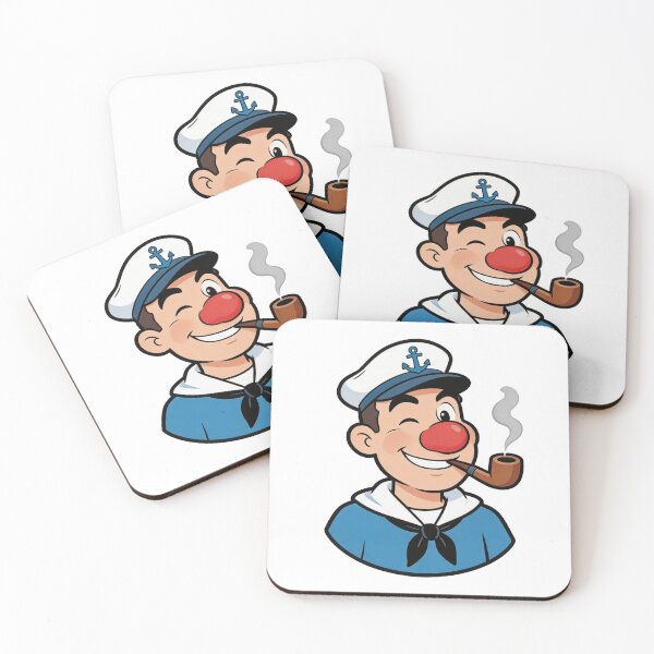 Item preview, Retro Nautical Sailor Cartoon Mascot with Pipe designed and sold by Dospart.