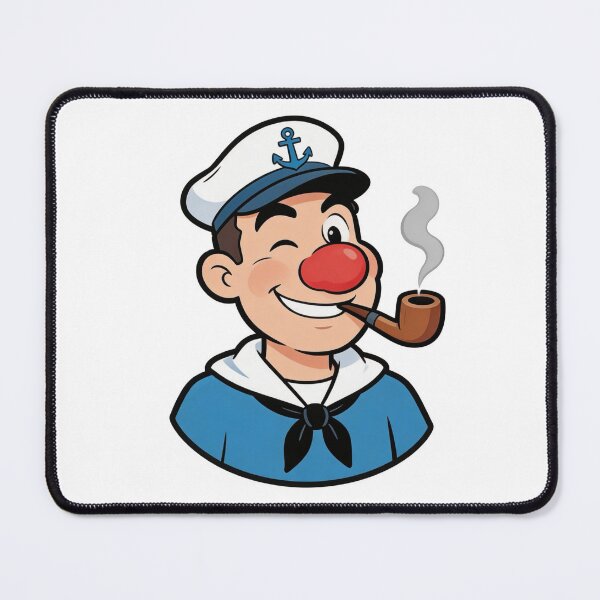 Item preview, Retro Nautical Sailor Cartoon Mascot with Pipe designed and sold by Dospart.