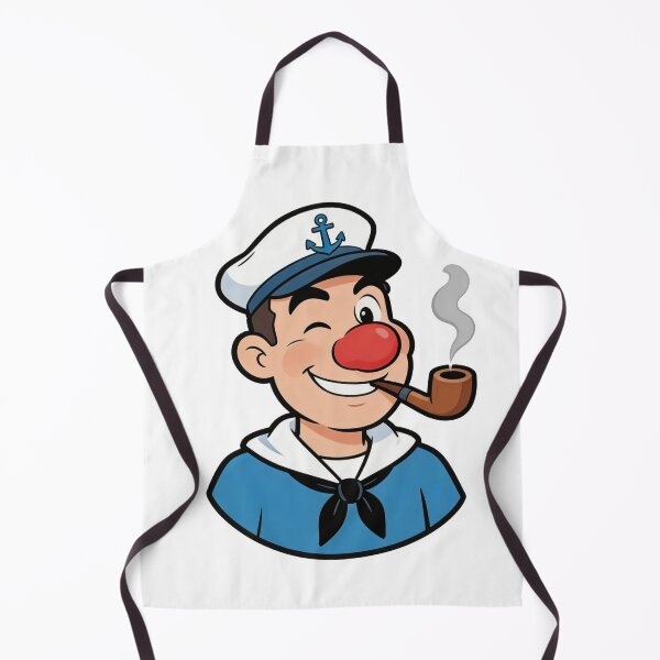Item preview, Retro Nautical Sailor Cartoon Mascot with Pipe designed and sold by Dospart.