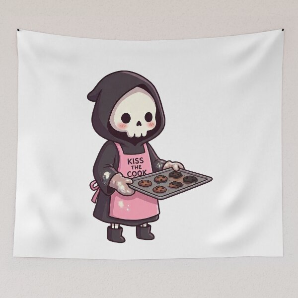 Item preview, Cute Chibi Grim Reaper Baker Kiss The Cook designed and sold by k3rstman1.