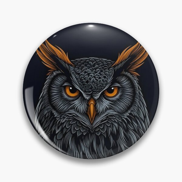 Item preview, Dark Owl Illustration Neon Aesthetic Bird Design designed and sold by VKKMANAGE.