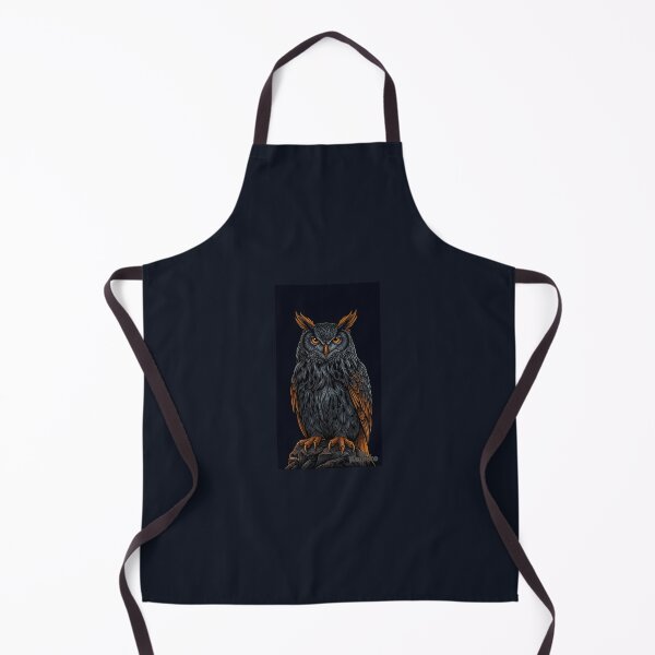 Item preview, Dark Owl Illustration Neon Aesthetic Bird Design designed and sold by VKKMANAGE.