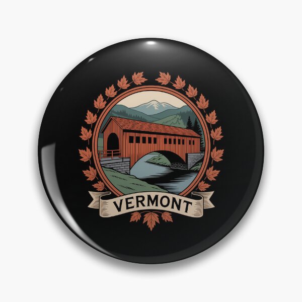 Item preview, Vermont Covered Bridge Autumn Scene Nature Art designed and sold by Formatage.