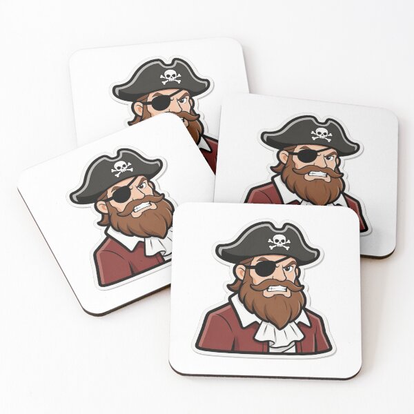 Item preview, Angry Pirate Mascot Cartoon with Eyepatch designed and sold by Dospart.