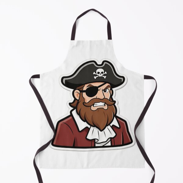 Item preview, Angry Pirate Mascot Cartoon with Eyepatch designed and sold by Dospart.