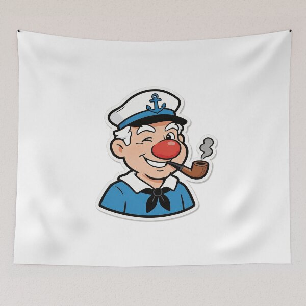 Item preview, Vintage Sailor Mascot Cartoon Smoking Pipe designed and sold by Dospart.