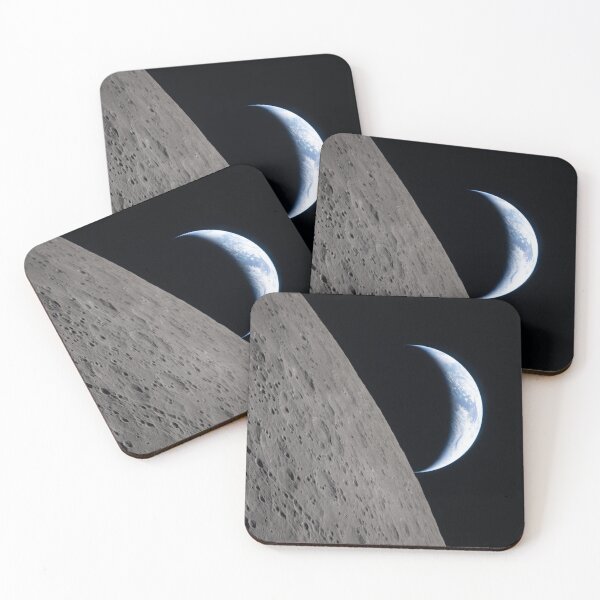 Item preview, Artemis II Crescent Earth Over Moon - NASA Lunar Limb designed and sold by rapplatt.