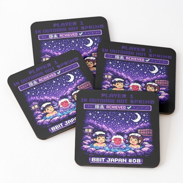 Item preview, 8BIT Retro Pixel Game Style Japanese Hot Spring Design designed and sold by maaameee.