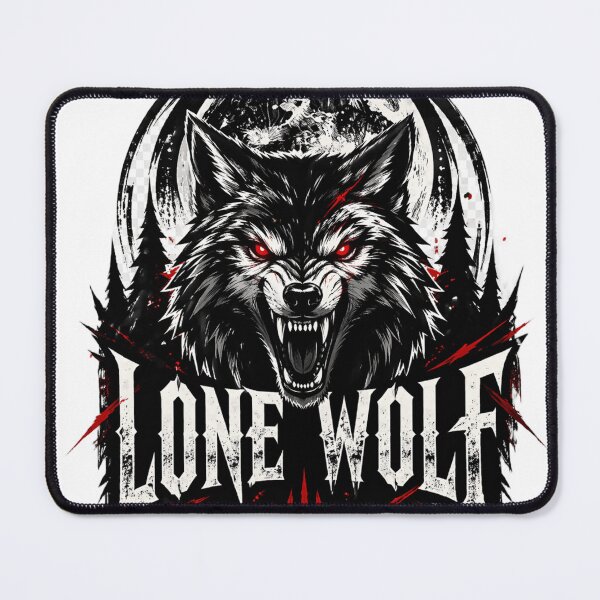Item preview, Lone Wolf T-Shirt – Fierce Wolf Streetwear Graphic Tee | Gothic Dark Aesthetic Shirt designed and sold by VibeAura™.