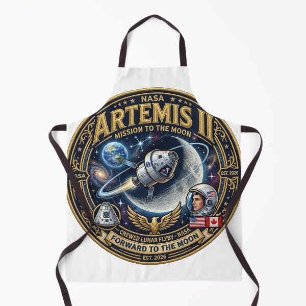 Item preview, NASA Artemis II Mission Crewed Lunar Flyby Vintage Patch Design designed and sold by RedVista.