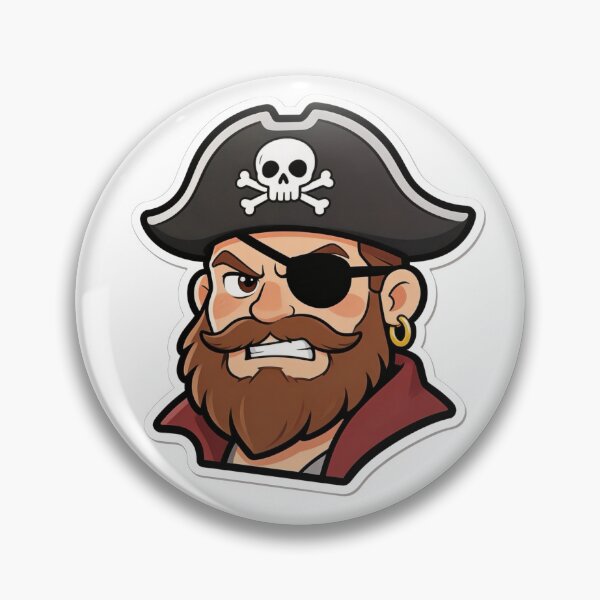 Item preview, Angry Pirate Mascot Cartoon with Eyepatch designed and sold by Dospart.