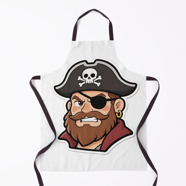 Item preview, Angry Pirate Mascot Cartoon with Eyepatch designed and sold by Dospart.