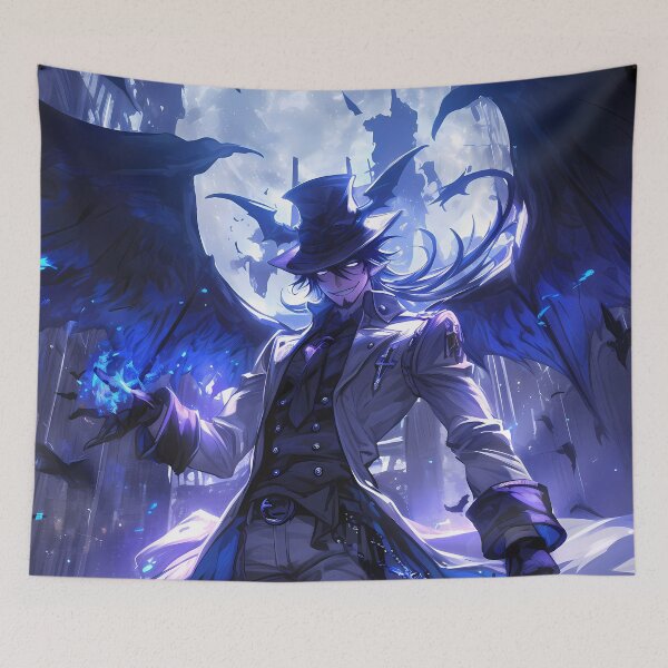 Item preview, Mephisto Pheles Blue Exorcist Anime Dark Magic Moon Gothic Power designed and sold by Tokyonomad.