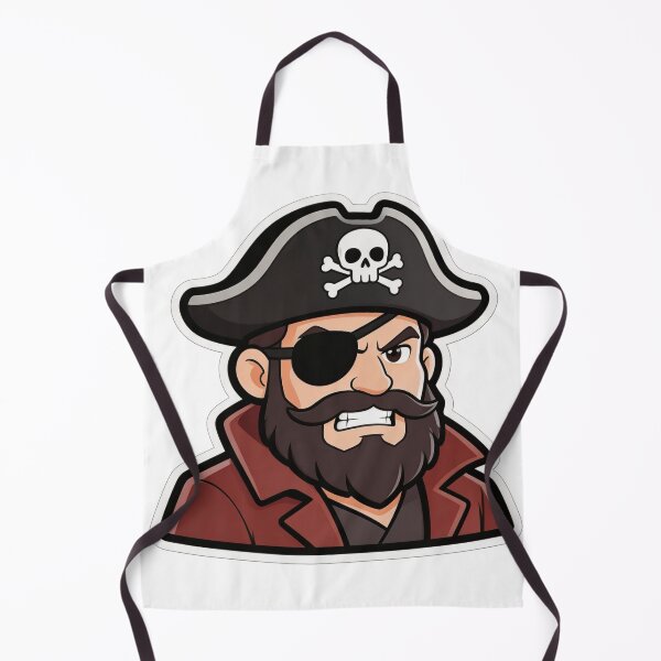 Item preview, Angry Pirate Mascot Cartoon with Eyepatch designed and sold by Dospart.