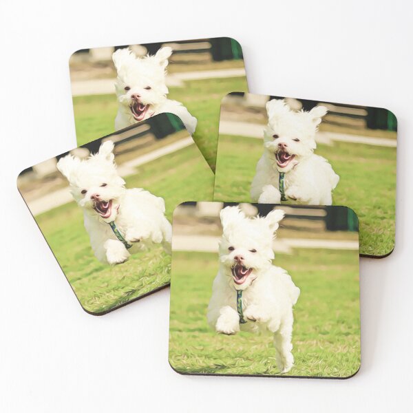 Item preview, Pure Joy in Motion - Flying White Puppy designed and sold by ZoroDesign.