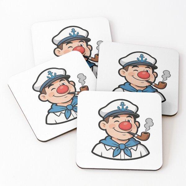 Item preview, Vintage Sailor Mascot Smoking Pipe Cartoon designed and sold by Dospart.