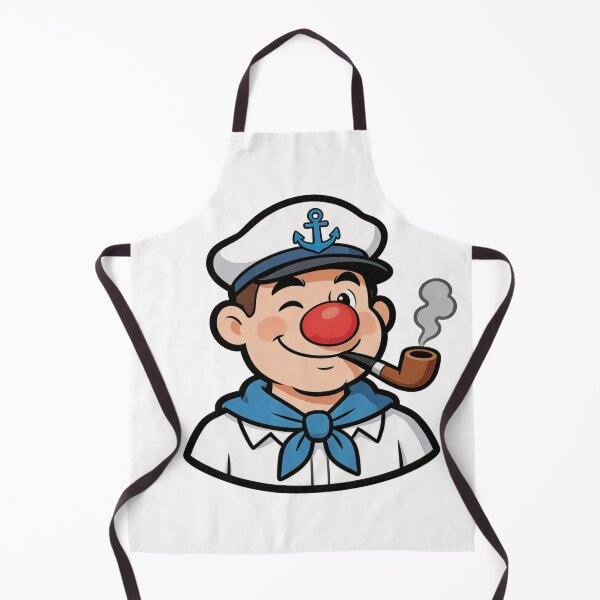 Item preview, Vintage Sailor Mascot Smoking Pipe Cartoon designed and sold by Dospart.