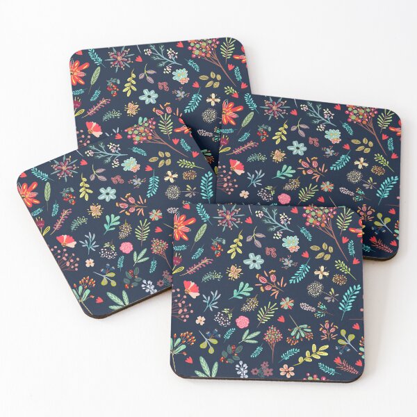 Item preview, Dark Floral Phone Case – Cute Colorful Botanical Pattern Navy Aesthetic Wildflower Design designed and sold by FestivityFinds.