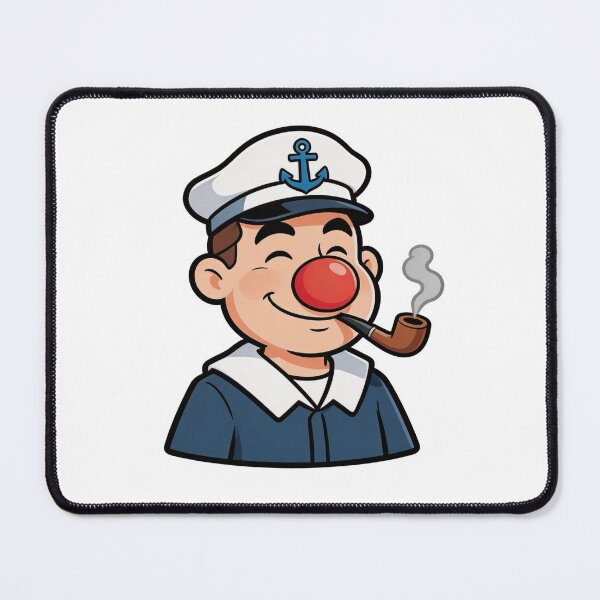 Item preview, Vintage Sailor Mascot Smoking Pipe Cartoon designed and sold by Dospart.