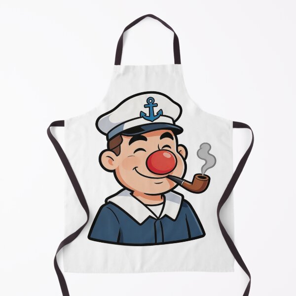 Item preview, Vintage Sailor Mascot Smoking Pipe Cartoon designed and sold by Dospart.