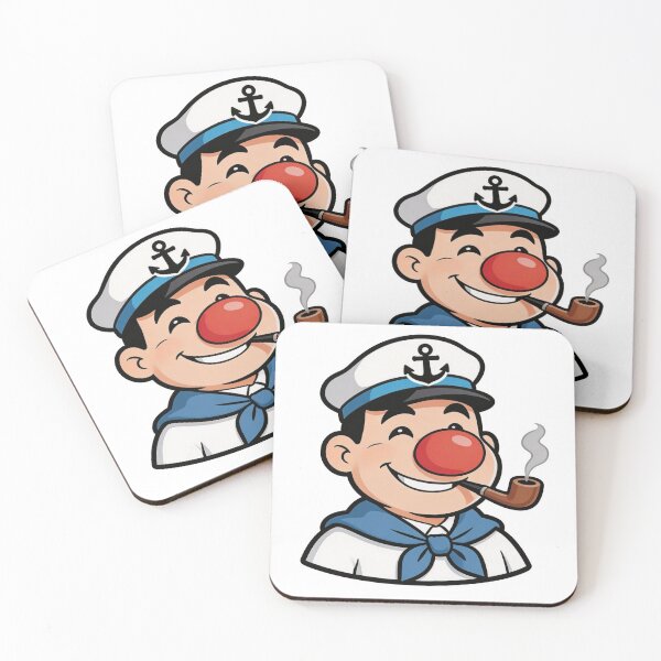 Item preview, Vintage Sailor Mascot Smoking Pipe Cartoon designed and sold by Dospart.
