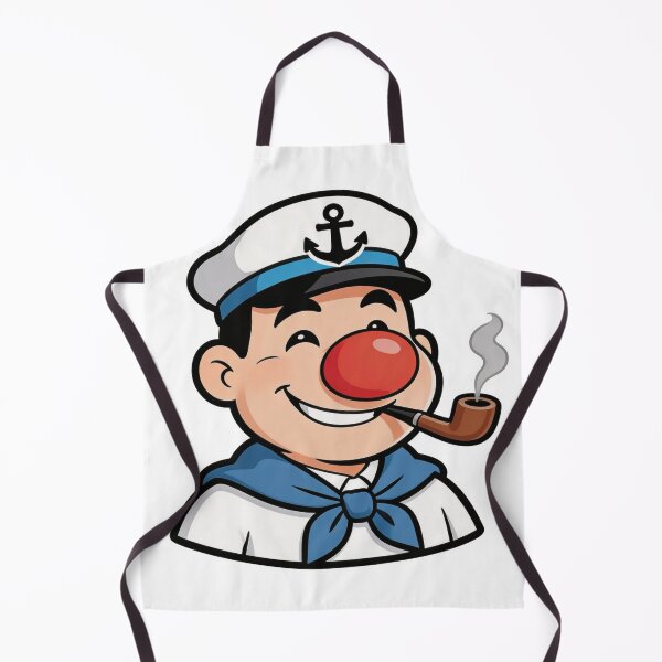 Item preview, Vintage Sailor Mascot Smoking Pipe Cartoon designed and sold by Dospart.