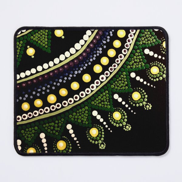 Item preview, Abstract Green Dot Mandala Pattern – Geometric Concentric Art designed and sold by PeridotGypsy.