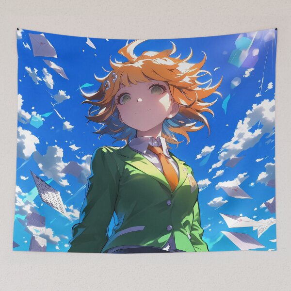 Item preview, Chihiro Fujisaki Danganronpa Anime Girl Gentle Soft Sky Hope Calm designed and sold by Tokyonomad.