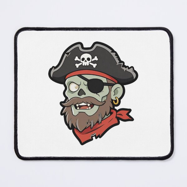 Item preview, Zombie Pirate Mascot Cartoon with Eyepatch designed and sold by Dospart.