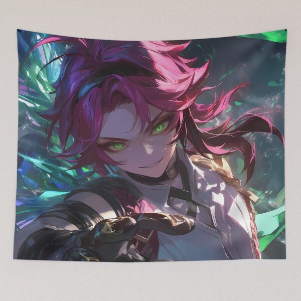 Item preview, Shikanoin Heizou Genshin Impact Game Wind Crystal Motion Vivid Energy Dynamic designed and sold by Tokyonomad.