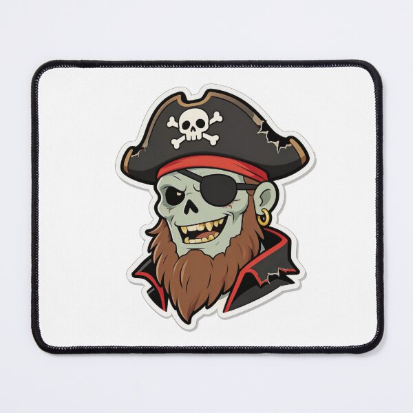 Item preview, Zombie Pirate Mascot Cartoon with Eyepatch designed and sold by Dospart.