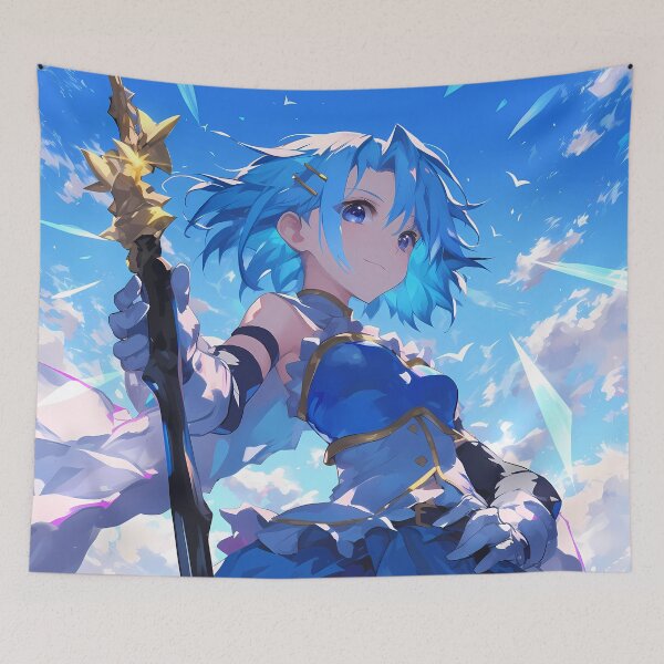 Item preview, Sayaka Miki Magia Record Anime Girl Sky Magic Blue Hope Light Fantasy designed and sold by Tokyonomad.