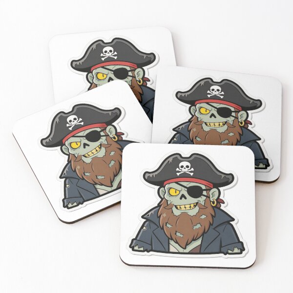 Item preview, Copy of Zombie Pirate Mascot Cartoon with Eyepatch designed and sold by Dospart.