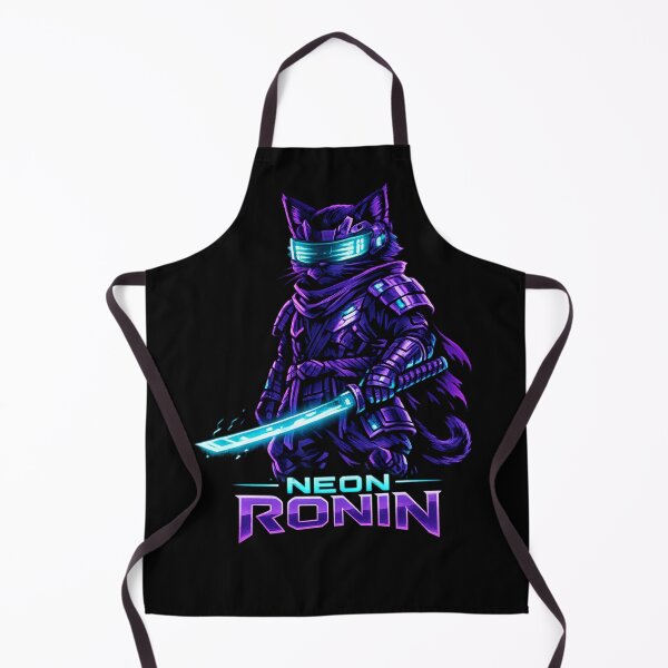 Item preview, Cyberpunk Samurai Cat – Neon Ronin Vaporwave Japanese Streetwear Design designed and sold by JonelCrafts.