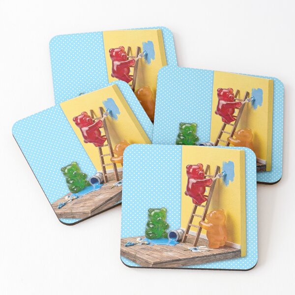 Item preview, Squishy Gummy Bears Painting a Wall Diorama designed and sold by TackyTime.