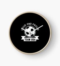 USA National Team Soccer Fan Shirt Clock