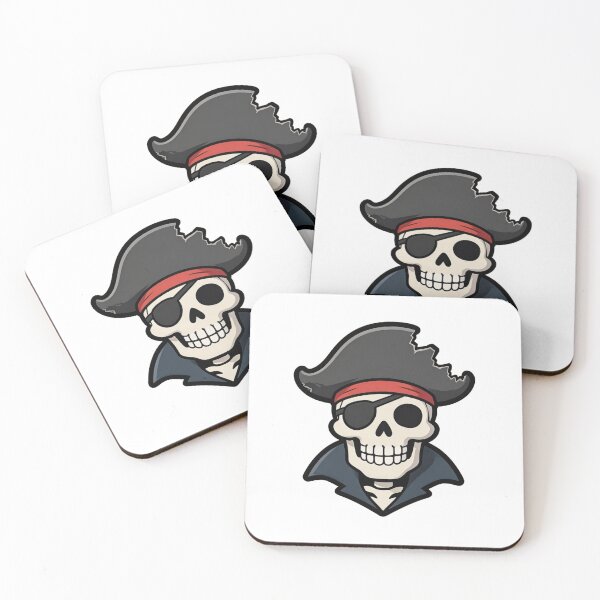 Item preview, Pirate Skull Mascot Cartoon with Eyepatch designed and sold by Dospart.