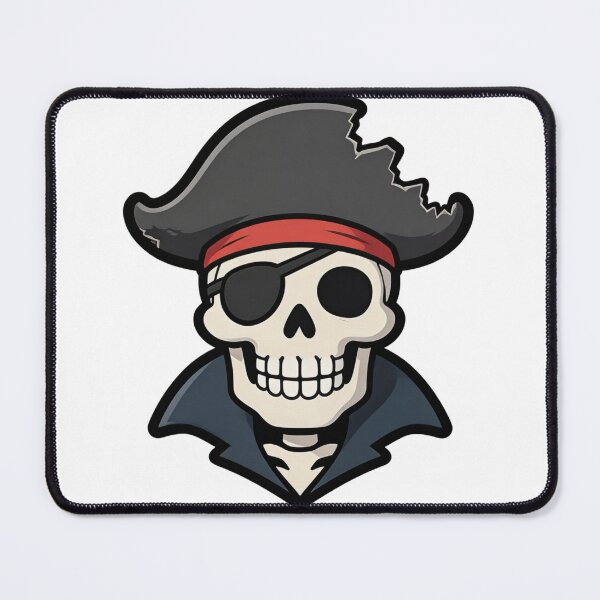 Item preview, Pirate Skull Mascot Cartoon with Eyepatch designed and sold by Dospart.