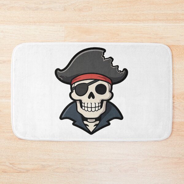 Item preview, Pirate Skull Mascot Cartoon with Eyepatch designed and sold by Dospart.
