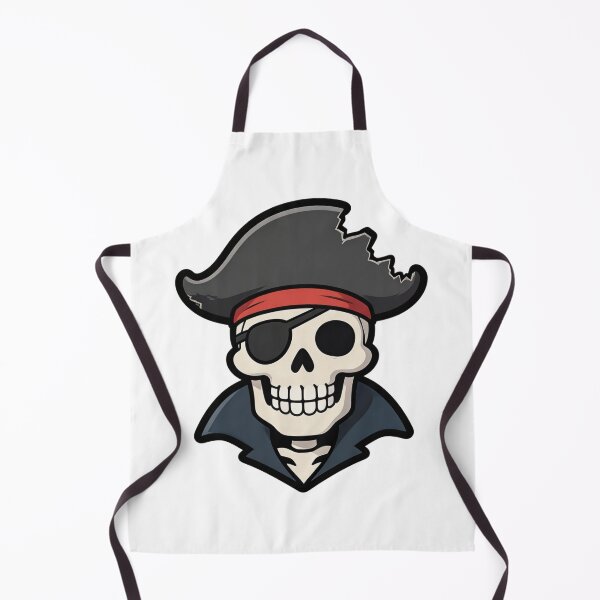 Item preview, Pirate Skull Mascot Cartoon with Eyepatch designed and sold by Dospart.