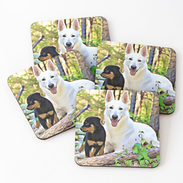 Item preview, White Shepherd and Rottweiler Pup designed and sold by ZoroDesign.