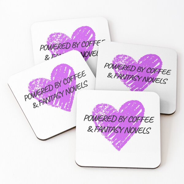 Item preview, Powered By Coffee & Fantasy Novels - Fun Book Lovers Quote Design designed and sold by Heradothian.