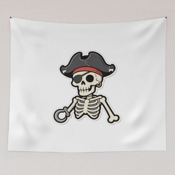 Item preview, Copy of Pirate Skull Mascot Cartoon with Eyepatch designed and sold by Dospart.