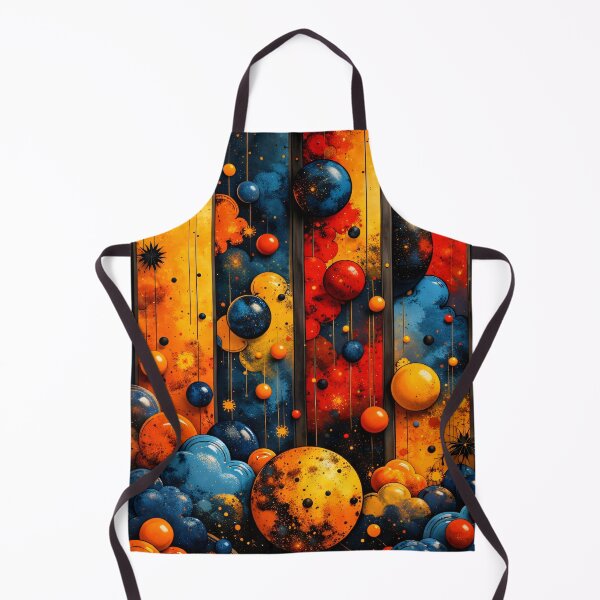 Item preview, Colorful Abstract Cosmic Floral Art Print | Bold Blue Orange Modern Wall Decor designed and sold by Kaleidoscope Print.