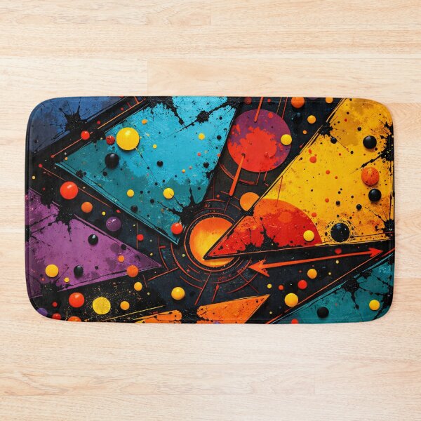 Item preview, Colorful Geometric Abstract Splash Art | Bold Modern Triangle Pop Art Print designed and sold by Kaleidoscope Print.