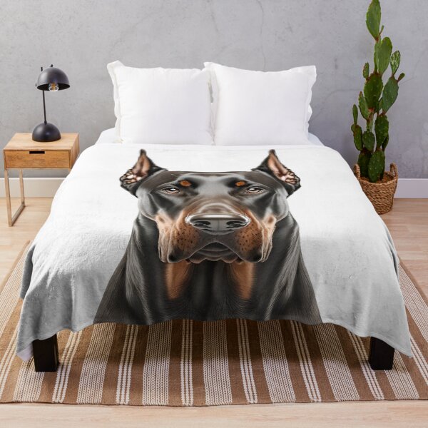 Item preview, Front-facing black and tan Doberman portrait designed and sold by ChernivtsiSkoda.