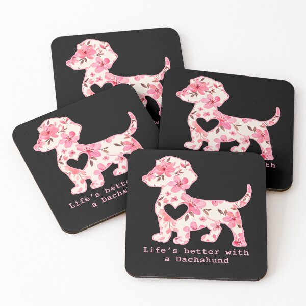 Item preview, Life Is Better With A Dachshund Floral Dog Art designed and sold by margamPagenberg.