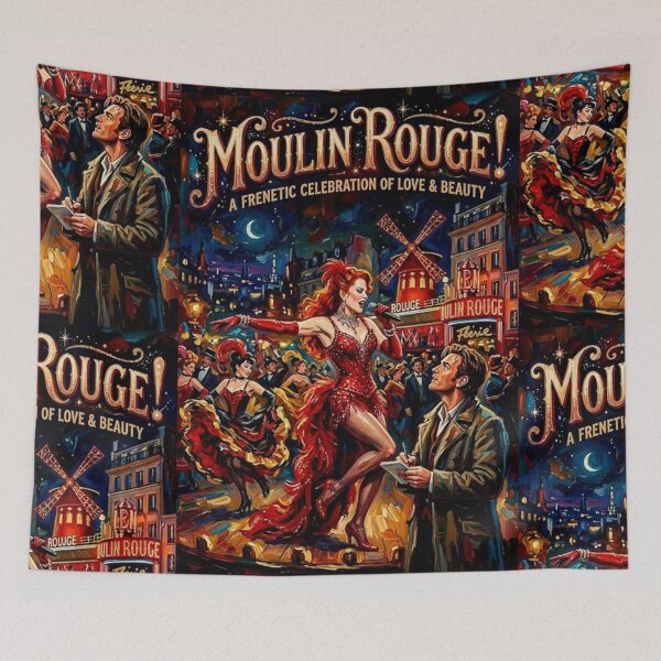 Aperçu de l'œuvre Vérité, Beauté, Liberté, Amour : Moulin Rouge ! Peinture à l'huile créée et vendue par Art's Diner.